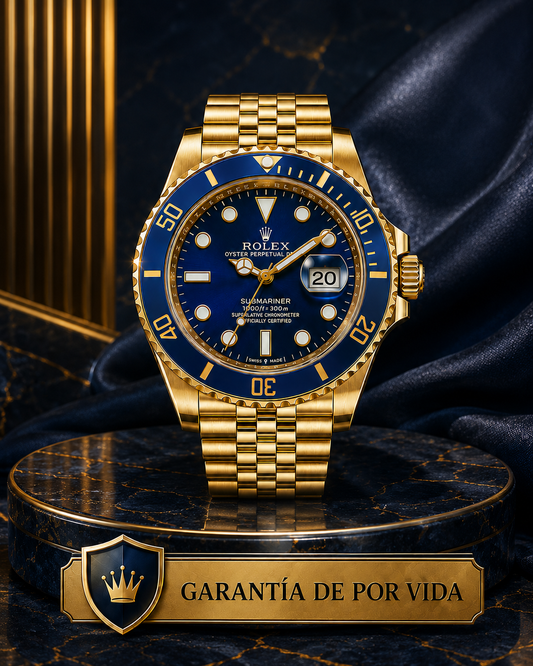 Rolex Submariner Date Dorado con Azul